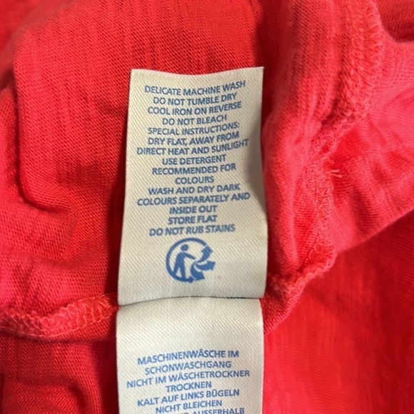 Boden Clio Broderie Crochet Jersey Notch Neck Dress Red Size 2 - Picture 12 of 12